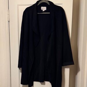 Black Open HYFVE faux suede soft form blazer size large